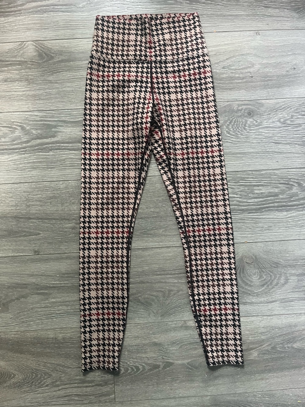 BeachRiot Sport Brown Black Houndstooth Active Yoga Pilates Gym Workout Leggings